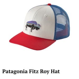 Patagonia P-6 Logo LoPro Trucker Hat Crown Red Cap Snapback Mesh hat Mountain